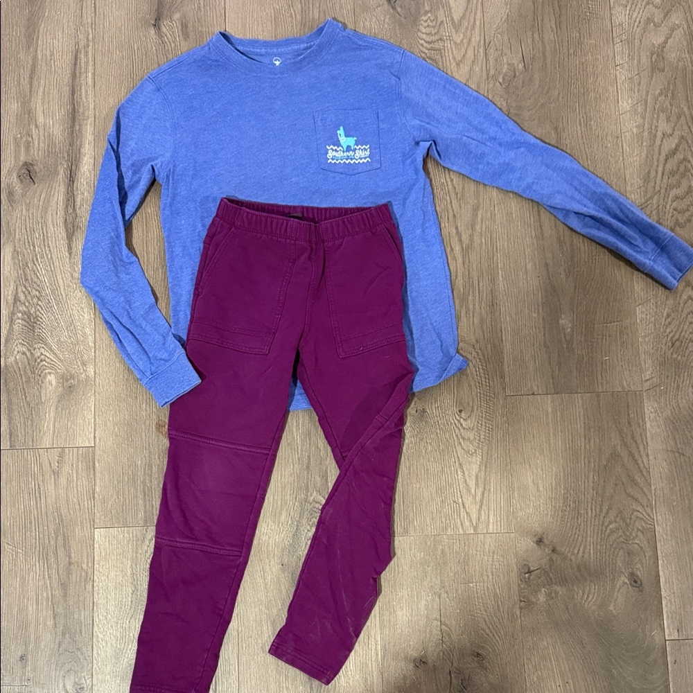 Tea Collection Blue and Purple Kids Matching Set